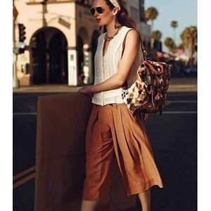 Elevenses ‘Kinney’ Wide Leg Culottes In Rust sz 12